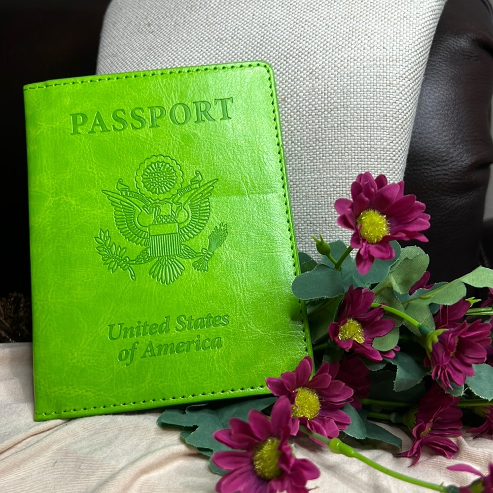 NWT Lime Green Passport Holder